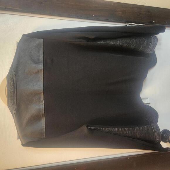 NYGARD Collection Black Leather Jacket Size Large (14-16) - Picture 6 of 9